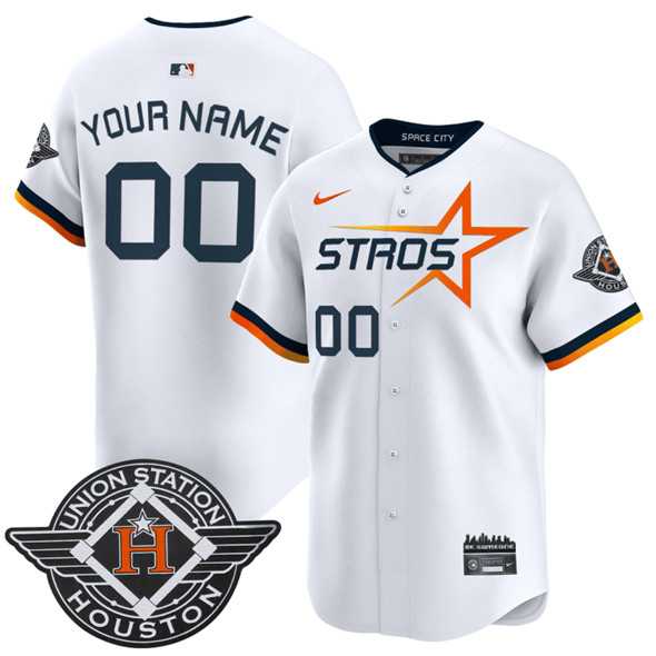 Men%27s Houston Astros Active Player Custom White 2025 City Connect Limited Stitched Baseball Jersey
